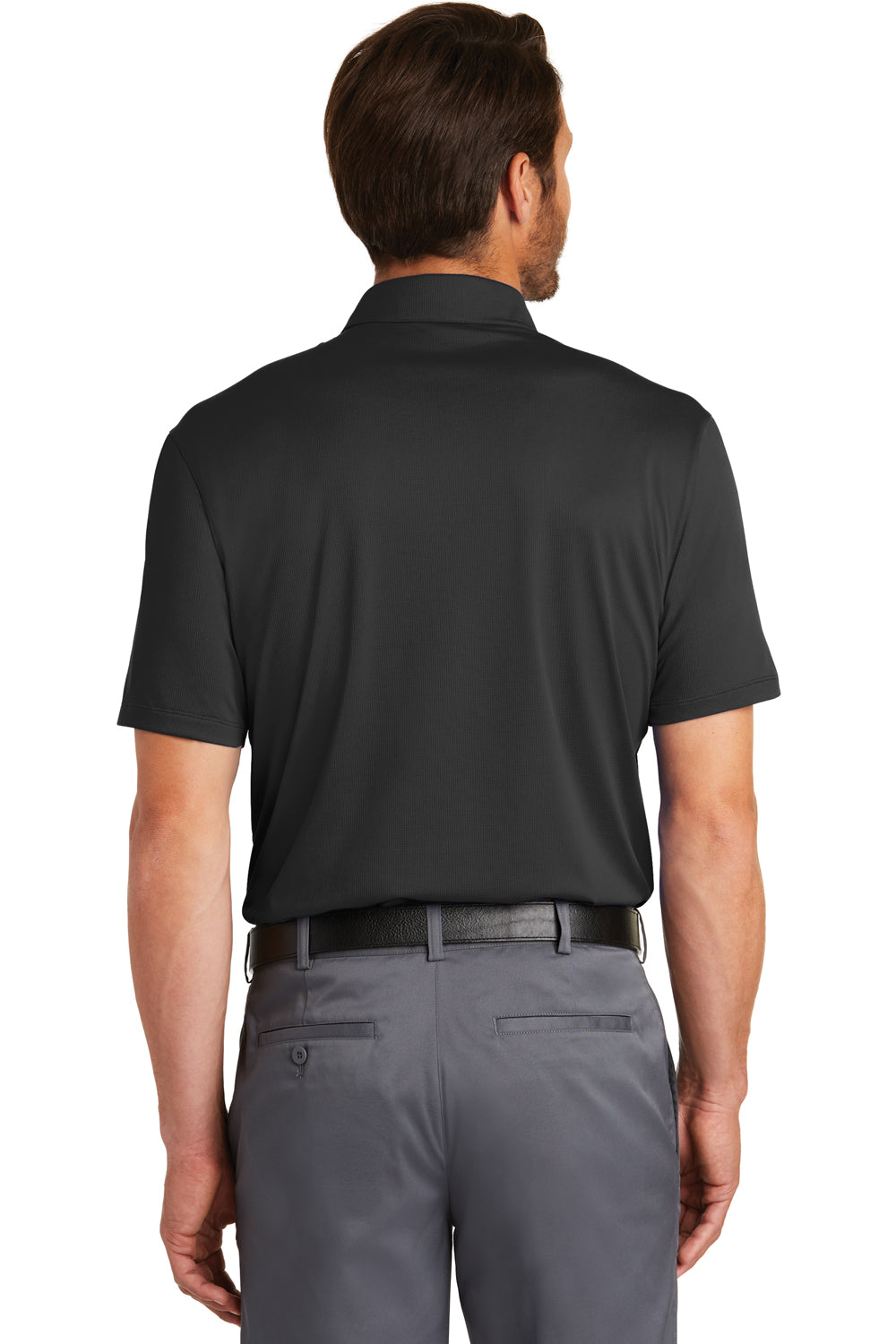 Nike 883681 Mens Legacy Dri-Fit Moisture Wicking Short Sleeve Polo Shirt Black Model Back