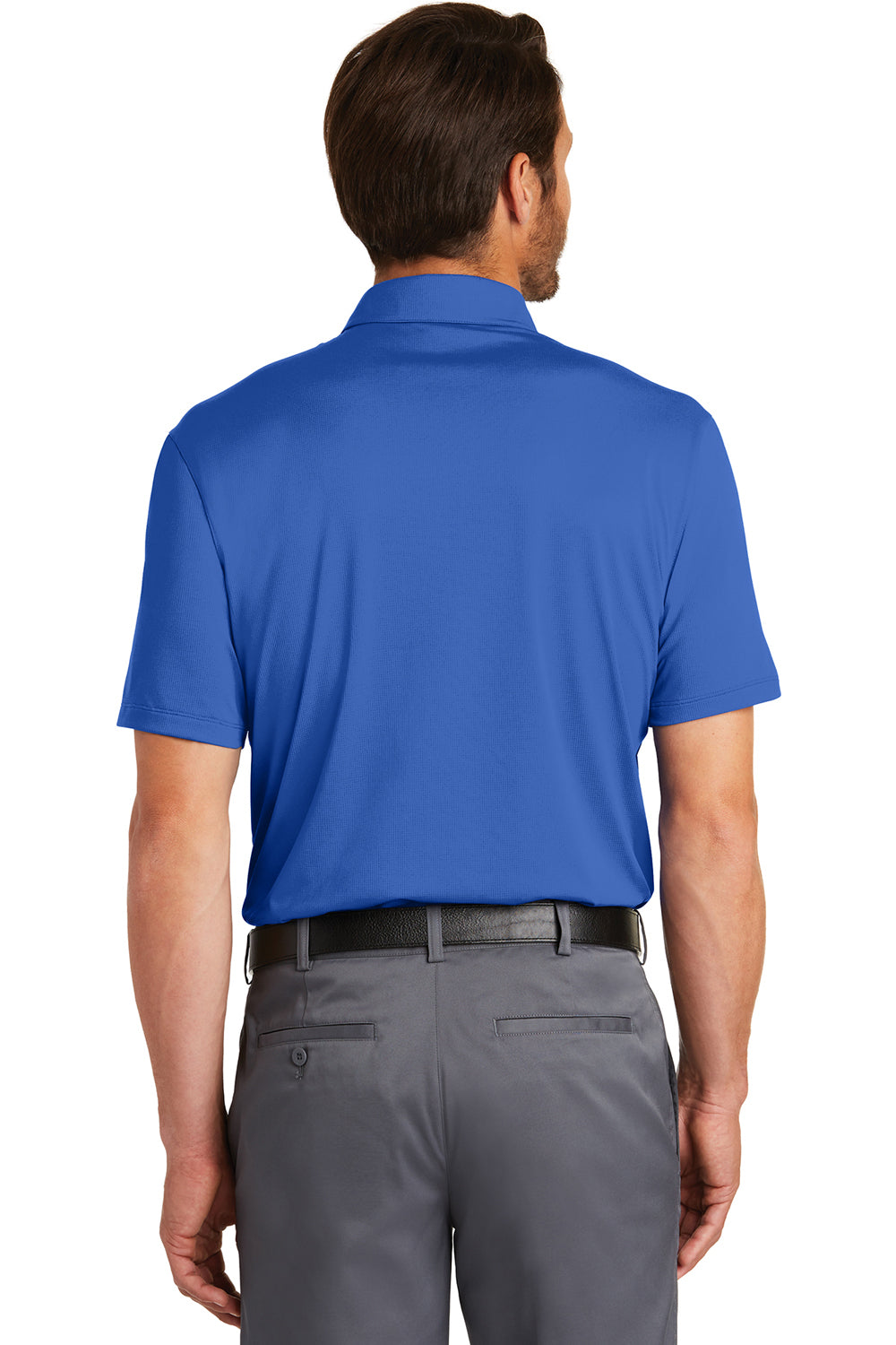 Nike 883681 Mens Legacy Dri-Fit Moisture Wicking Short Sleeve Polo Shirt Game Royal Blue Model Back