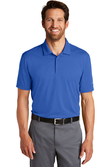 Nike 883681 Mens Legacy Dri-Fit Moisture Wicking Short Sleeve Polo Shirt Game Royal Blue Model Front