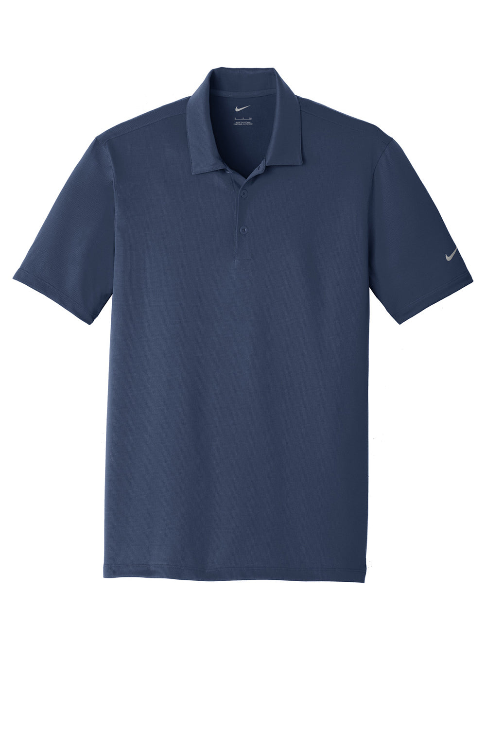 Nike 883681 Mens Legacy Dri-Fit Moisture Wicking Short Sleeve Polo Shirt Midnight Navy Blue Flat Front
