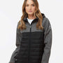 Dri Duck Mens Vista Water Resistant Soft Shell Full Zip Puffer Jacket - Heather Black/Black - NEW