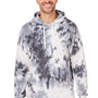 J America Mens Tie-Dye Hooded Sweatshirt Hoodie w/ Pouch Pocket - Black