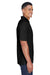 North End 88632 Mens Sport Red Performance Moisture Wicking Short Sleeve Polo Shirt Black Model Side