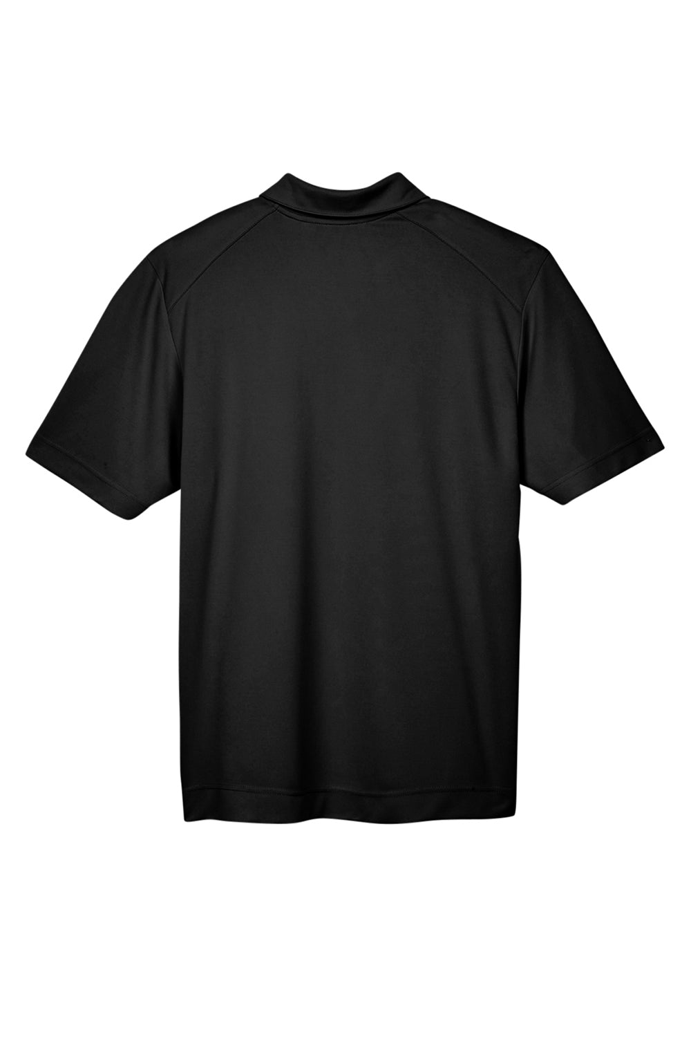 North End 88632 Mens Sport Red Performance Moisture Wicking Short Sleeve Polo Shirt Black Flat Back