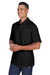 North End 88632 Mens Sport Red Performance Moisture Wicking Short Sleeve Polo Shirt Black Model 3q