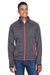 North End 88697 Mens Sport Red Flux Full Zip Jacket Carbon Grey/Olympic Red Model Front