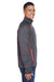 North End 88697 Mens Sport Red Flux Full Zip Jacket Carbon Grey/Olympic Red Model Side