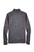 North End 88697 Mens Sport Red Flux Full Zip Jacket Carbon Grey/Olympic Red Flat Back
