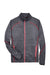 North End 88697 Mens Sport Red Flux Full Zip Jacket Carbon Grey/Olympic Red Flat Front