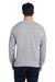 J America 8870JA Mens Crewneck Sweatshirt Grey Triblend Model Back