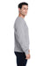 J America 8870JA Mens Crewneck Sweatshirt Grey Triblend Model Side