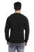 J America 8870JA Mens Crewneck Sweatshirt Black Triblend Model Back