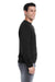 J America 8870JA Mens Crewneck Sweatshirt Black Triblend Model Side