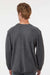 MV Sport 19179 Mens Corded Crewneck Sweatshirt Charcoal Grey Model Back