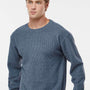 MV Sport Mens Corded Crewneck Sweatshirt - Navy Blue