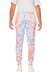 J America 8884JA Mens Tie-Dye Fleece Jogger Sweatpants w/ Pockets Sunset Model Front