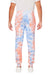 J America 8884JA Mens Tie-Dye Fleece Jogger Sweatpants w/ Pockets Sunset Model Back