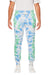 J America 8884JA Mens Tie-Dye Fleece Jogger Sweatpants w/ Pockets Lagoon Model Front