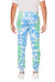 J America 8884JA Mens Tie-Dye Fleece Jogger Sweatpants w/ Pockets Lagoon Model Back