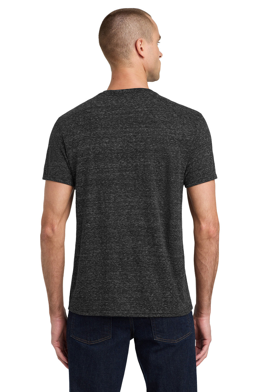 Jerzees 88M/88MR Mens Vintage Snow Short Sleeve Crewneck T-Shirt Heather Black Model Back