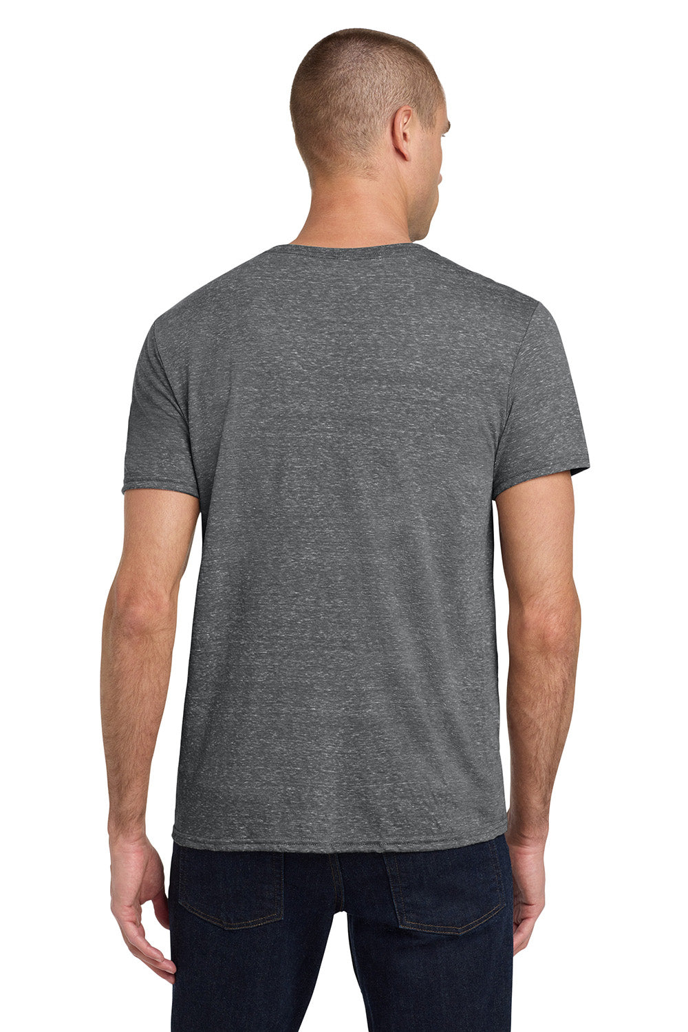 Jerzees 88M/88MR Mens Vintage Snow Short Sleeve Crewneck T-Shirt Heather Charcoal Grey Model Back