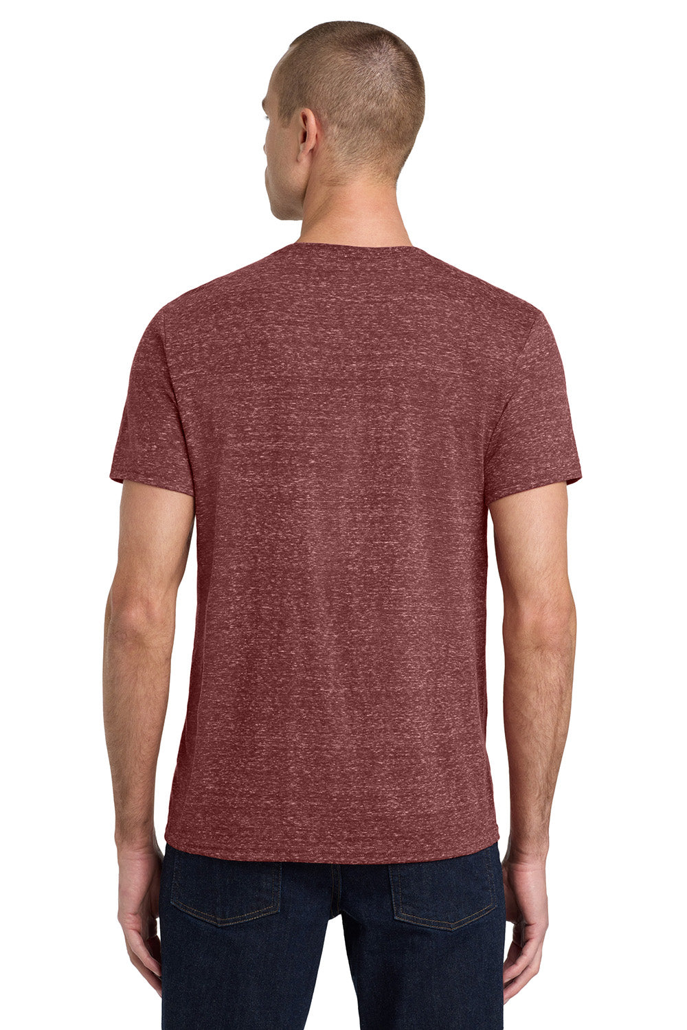 Jerzees 88M/88MR Mens Vintage Snow Short Sleeve Crewneck T-Shirt Heather Maroon Model Back