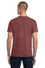 Jerzees 88M/88MR Mens Vintage Snow Short Sleeve Crewneck T-Shirt Heather Maroon Model Back
