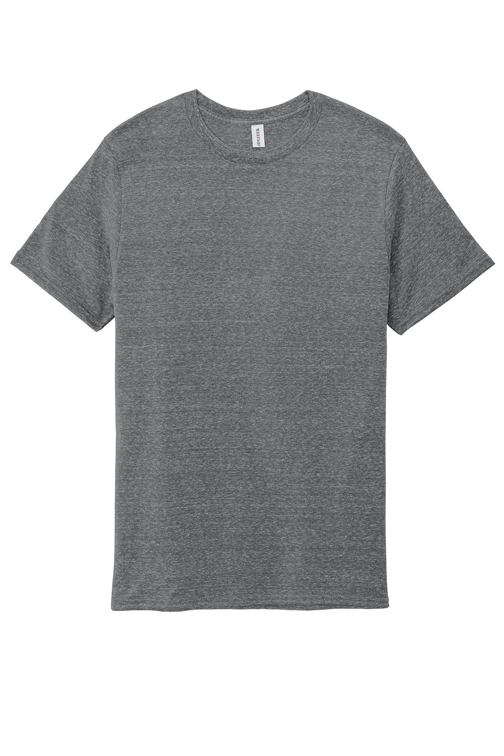 Jerzees 88M/88MR Mens Vintage Snow Short Sleeve Crewneck T-Shirt Heather Charcoal Grey Flat Front