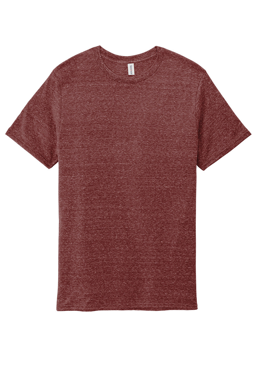 Jerzees 88M/88MR Mens Vintage Snow Short Sleeve Crewneck T-Shirt Heather Maroon Flat Front