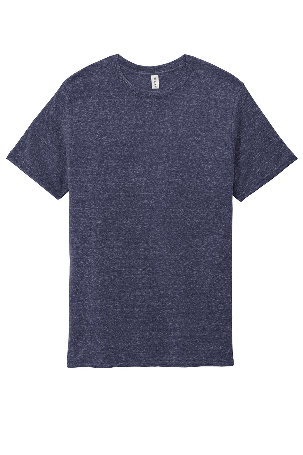 Jerzees 88M/88MR Mens Vintage Snow Short Sleeve Crewneck T-Shirt Heather Navy Blue Flat Front