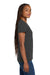 Jerzees 88WV Womens Vintage Snow Short Sleeve V-Neck T-Shirt Heather Black Model Side