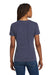 Jerzees 88WV Womens Vintage Snow Short Sleeve V-Neck T-Shirt Heather Navy Blue Model Back