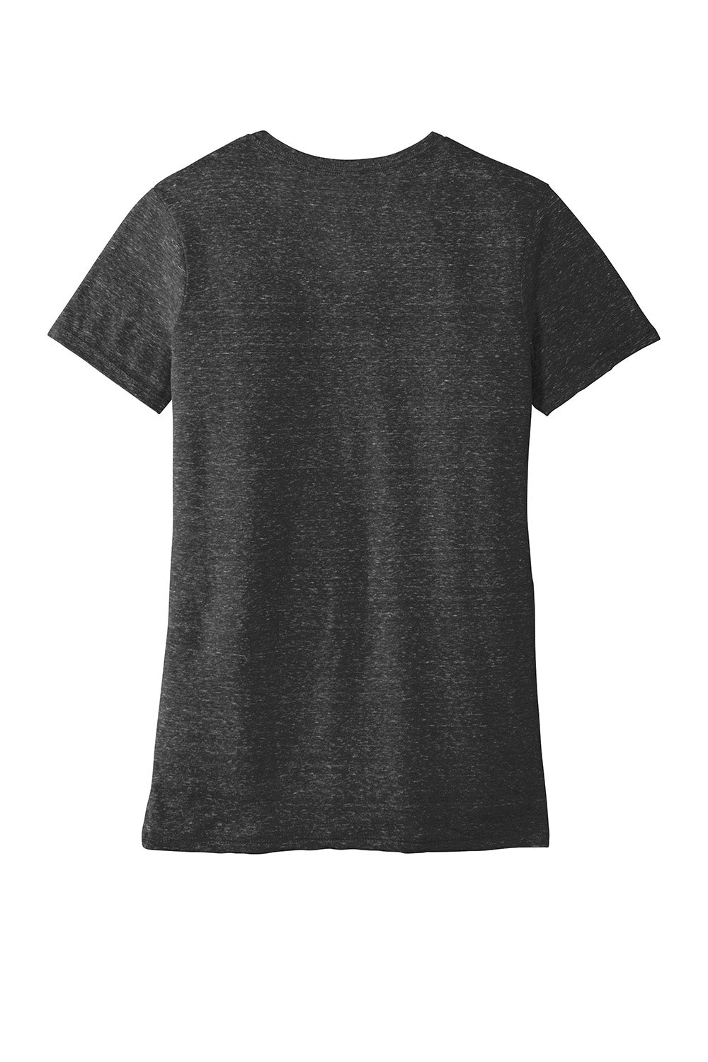 Jerzees 88WV Womens Vintage Snow Short Sleeve V-Neck T-Shirt Heather Black Flat Back