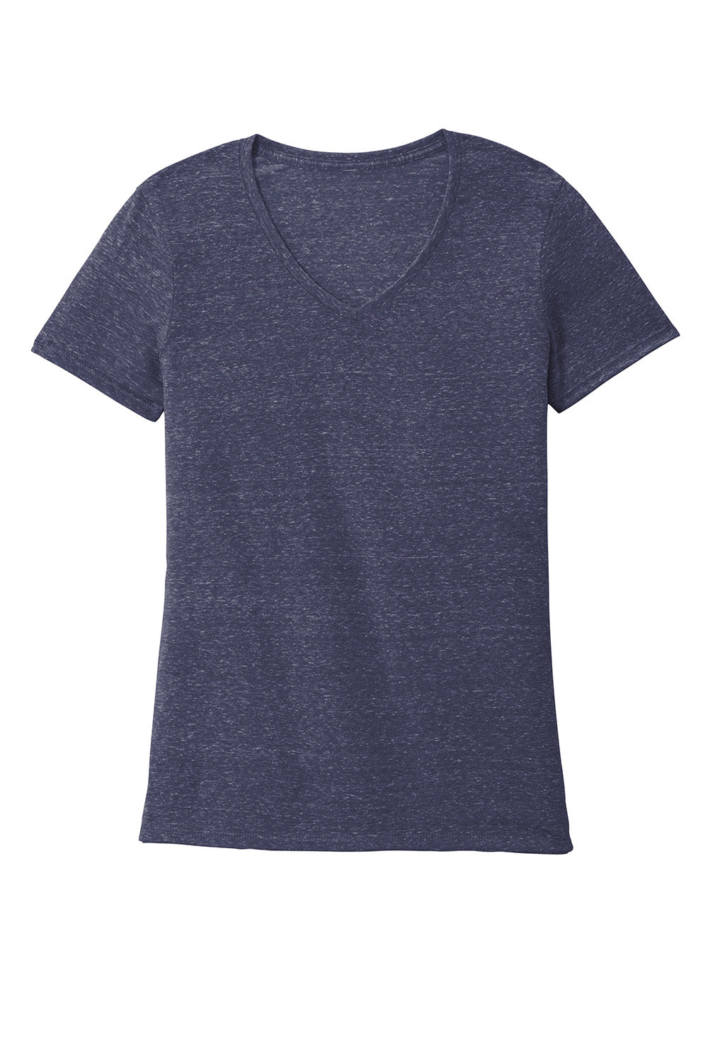 Jerzees 88WV Womens Vintage Snow Short Sleeve V-Neck T-Shirt Heather Navy Blue Flat Front