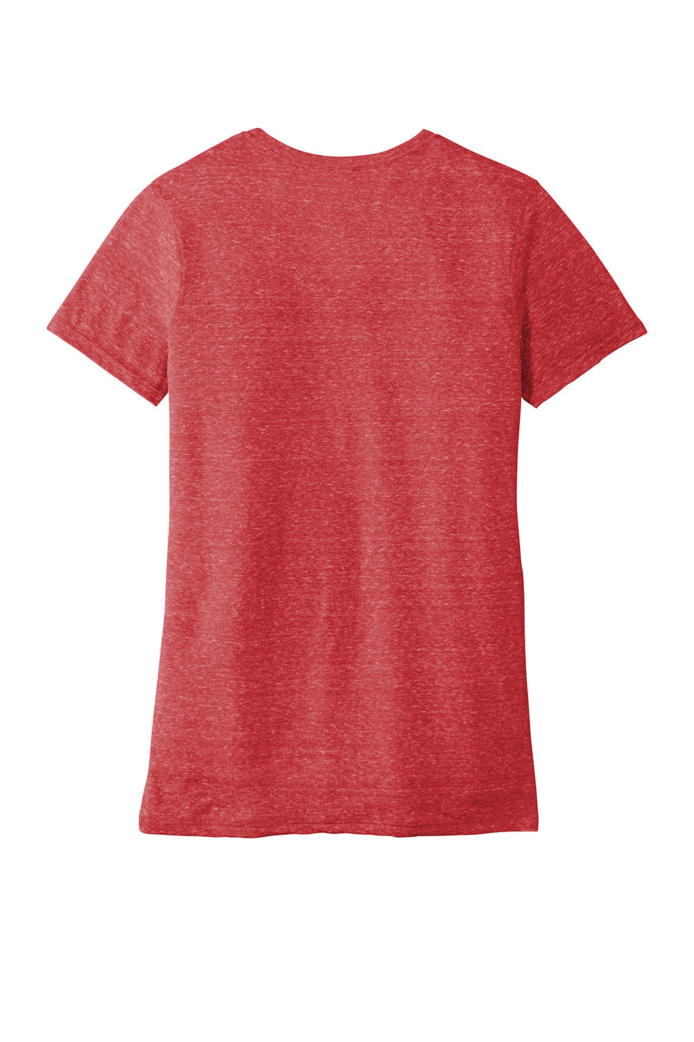 Jerzees 88WV Womens Vintage Snow Short Sleeve V-Neck T-Shirt Heather Red Flat Back