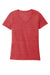Jerzees 88WV Womens Vintage Snow Short Sleeve V-Neck T-Shirt Heather Red Flat Front