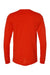 Bella + Canvas BC3501/3501 Mens Jersey Long Sleeve Crewneck T-Shirt Poppy Red Flat Back