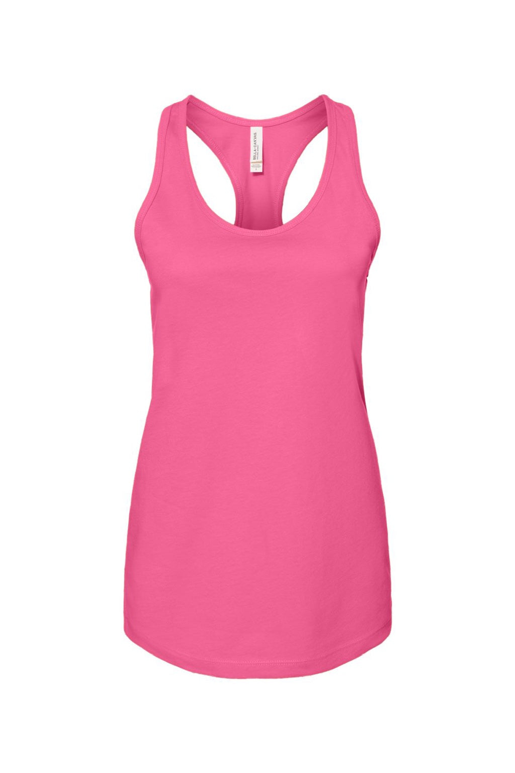 Bella + Canvas BC6008/6008 Womens Jersey Tank Top Charity Pink Flat Front