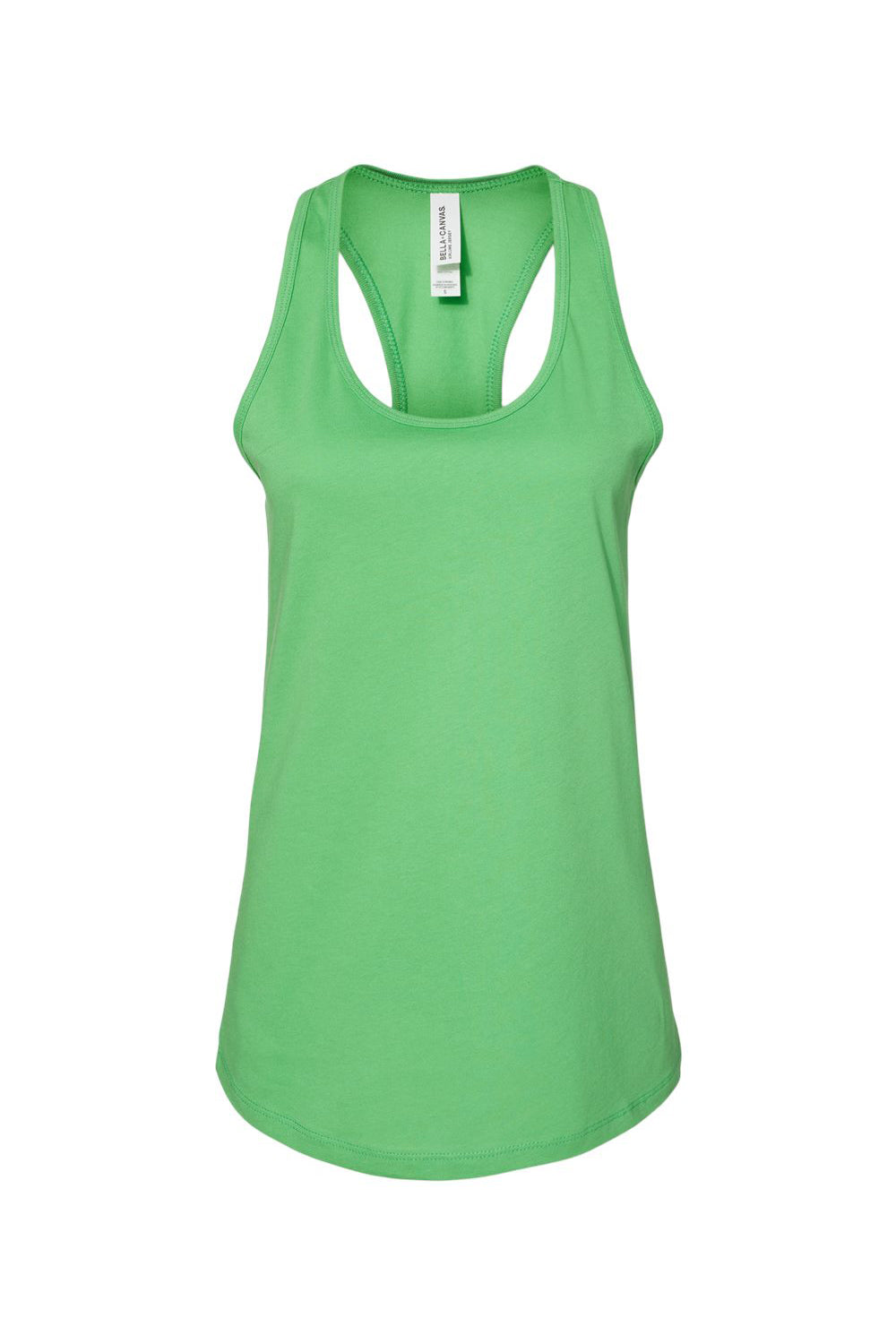 Bella + Canvas BC6008/B6008/6008 Womens Jersey Tank Top Synthetic Green Flat Front