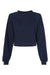 Bella + Canvas B7505 Womens Raglan Crewneck Sweatshirt Navy Blue Flat Front