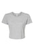 Bella + Canvas B8882/8882 Womens Flowy Cropped Short Sleeve Crewneck T-Shirt Heather Grey Flat Front