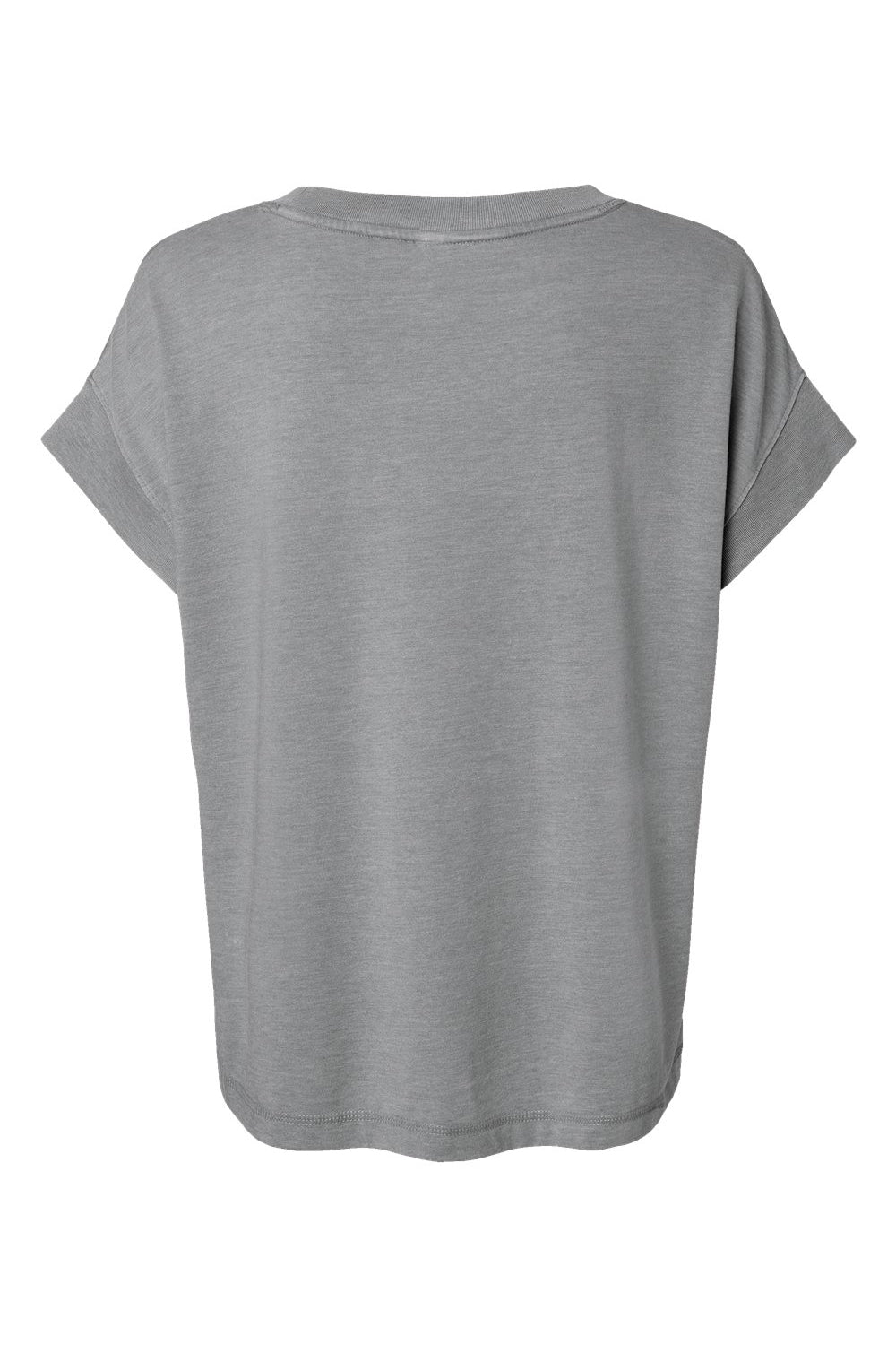 LAT 3502 Womens Relaxed Vintage Wash Short Sleeve Crewneck T-Shirt Grey Flat Back