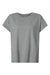 LAT 3502 Womens Relaxed Vintage Wash Short Sleeve Crewneck T-Shirt Grey Flat Front