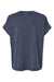 LAT 3502 Womens Relaxed Vintage Wash Short Sleeve Crewneck T-Shirt Navy Blue Flat Back