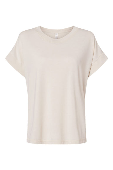 LAT 3502 Womens Relaxed Vintage Wash Short Sleeve Crewneck T-Shirt Natural Flat Front