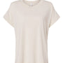 LAT Womens Relaxed Vintage Wash Short Sleeve Crewneck T-Shirt - Natural - NEW