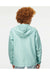 Independent Trading Co. EXP54LWZ Mens Full Zip Windbreaker Hooded Jacket Aqua Blue Model Back