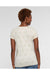 Code Five 3629 Womens Star Print Short Sleeve Scoop Neck T-Shirt Heather Natural Model Back