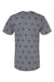 Code Five 3929 Mens Star Print Short Sleeve Crewneck T-Shirt Heather Granite Grey Star Flat Back