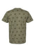 Code Five 3929 Mens Star Print Short Sleeve Crewneck T-Shirt Military Green Flat Back